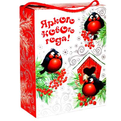 Сладкий подарок на Новый Год в картонной упаковке весом 750 грамм