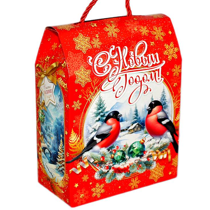 Детский подарок на Новый Год в картонной упаковке весом 800 грамм